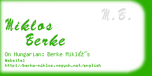 miklos berke business card